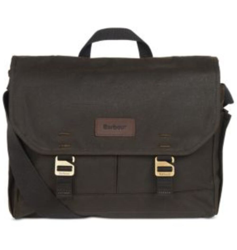Barbour essential wax messenger bag